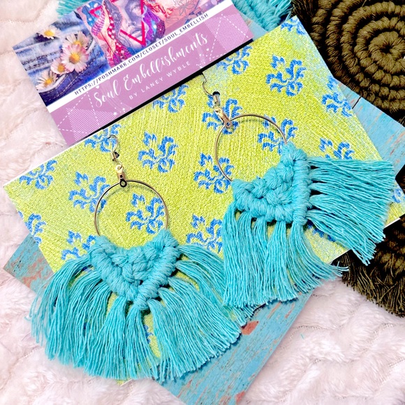 🆕»-»FaNcY MoDeRn DaY HoOpS w/a tWiSt« HaNdCrAfTeD »ClAsSiC bOhO sTyLe EaRrInGs - Picture 6 of 16